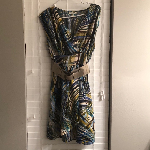 Corey P Casual Dress w/ belt, Size 8 - Picture 3 of 6